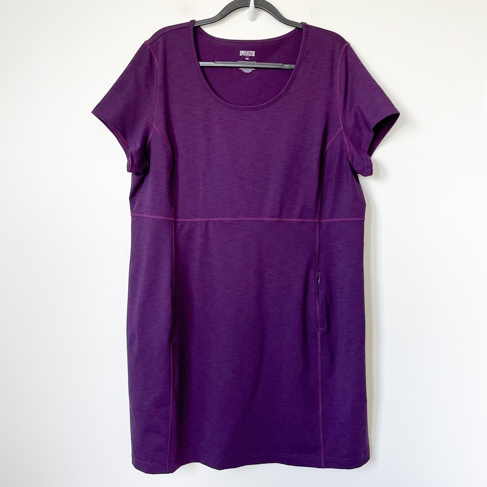 Duluth Trading Company NoGA Classic Short Sleeve Dress Purple Womens XXL